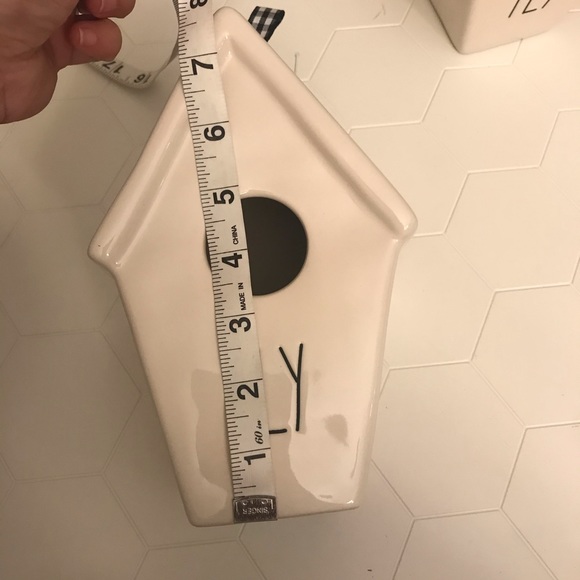 Rae Dunn Fly Birdhouse with Checkers Ribbons - Picture 5 of 8